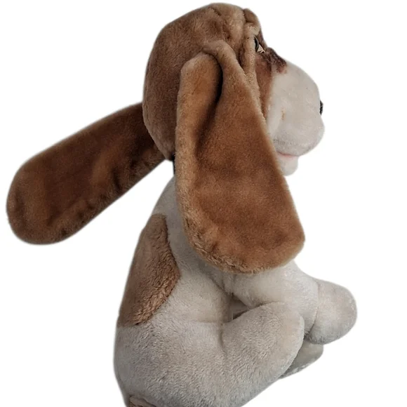 Vintage Animal Fair Inc. Plush Basset Hound Dog Cream and Brown - Picture 3 of 5